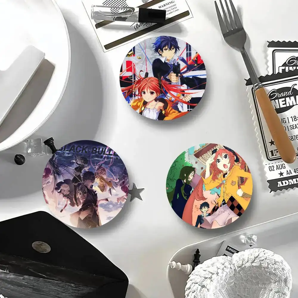 Anime B-Black Bullet Pins Brooch Cartoon Badge For Friend Backpack Clothes Collect Accessories Jewelry Gift