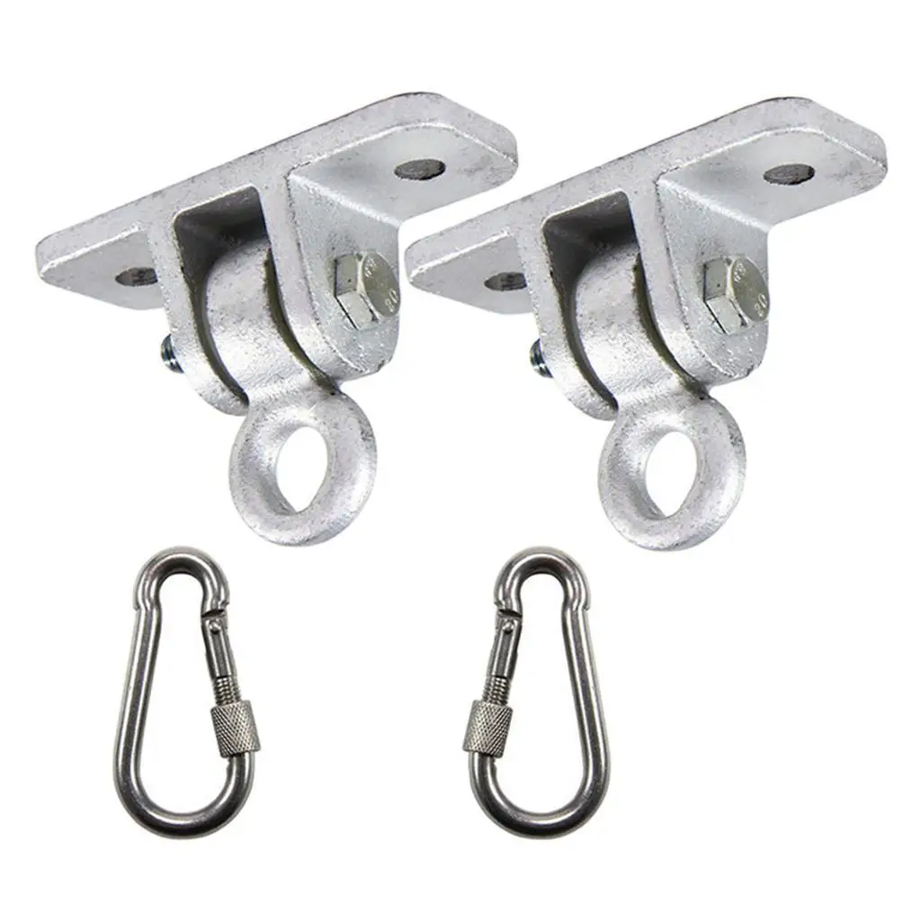 2 Pair Heavy Duty Swing Hangers Ceiling Anchor Buckle Hanging Hook Bolts Kit