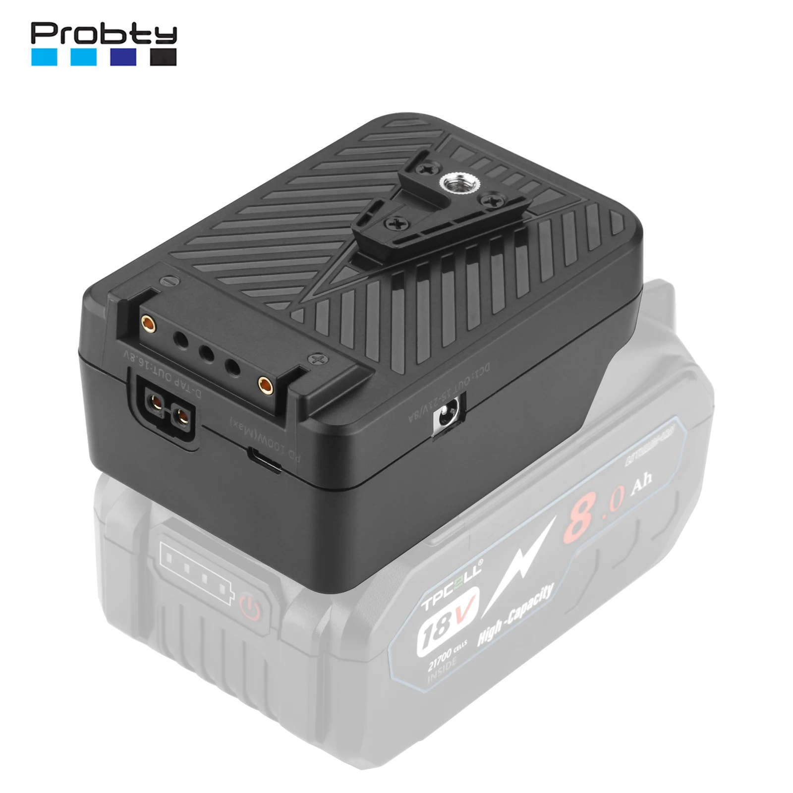 マキタ-18v-バッテリー用-v-マウントバッテリープレートコンバーター頑丈な多目的-pd100w-高速充電効率的な照明用