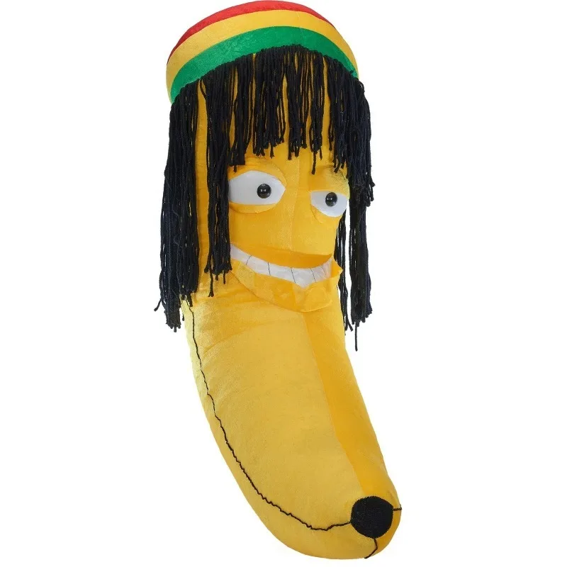 

2026 New Rasta Banana Plush Toy Cute Cartoon Fruit Character Plushie Soft Stuffed Doll Decorative Collectible Gift