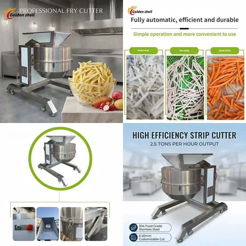 Industrial Vegetable Processor Automatic Potato Cutter High Speed French Fries Cutter