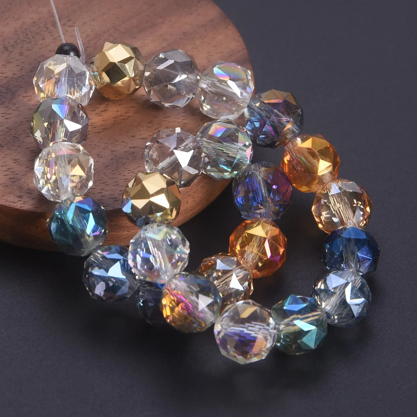 

Round Faceted Glossy Shiny Crystal Glass 6mm 8mm 10mm Loose Beads For Jewelry Making DIY Crafts Findings Beading Supplies