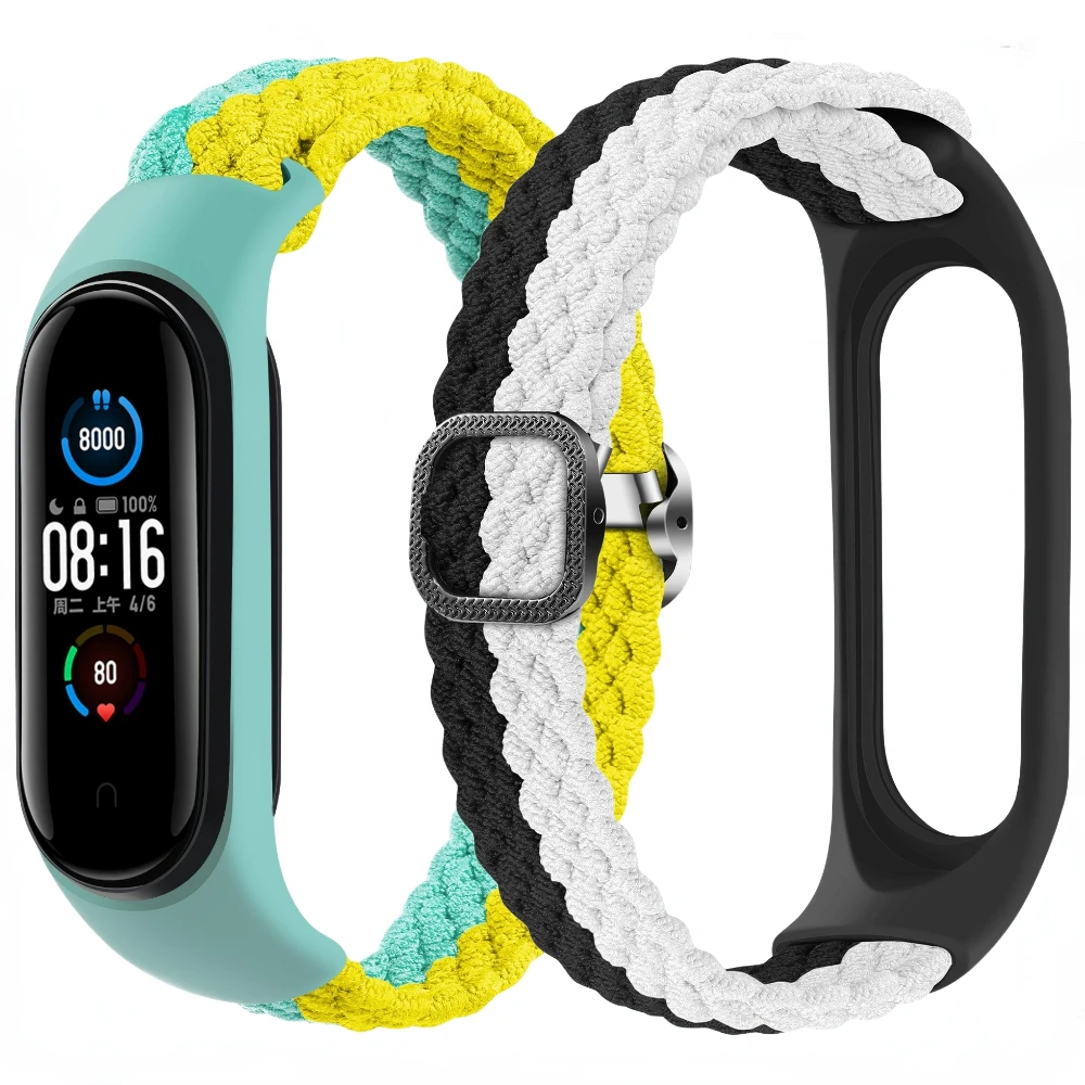 

Nylon Strap For Xiaomi Mi Band 7 6 5 4 3 Bracelet Adjustable Elastic Wristband for Mi Band 7 6 5 Braided Belt Mi Band 4 3 Strap