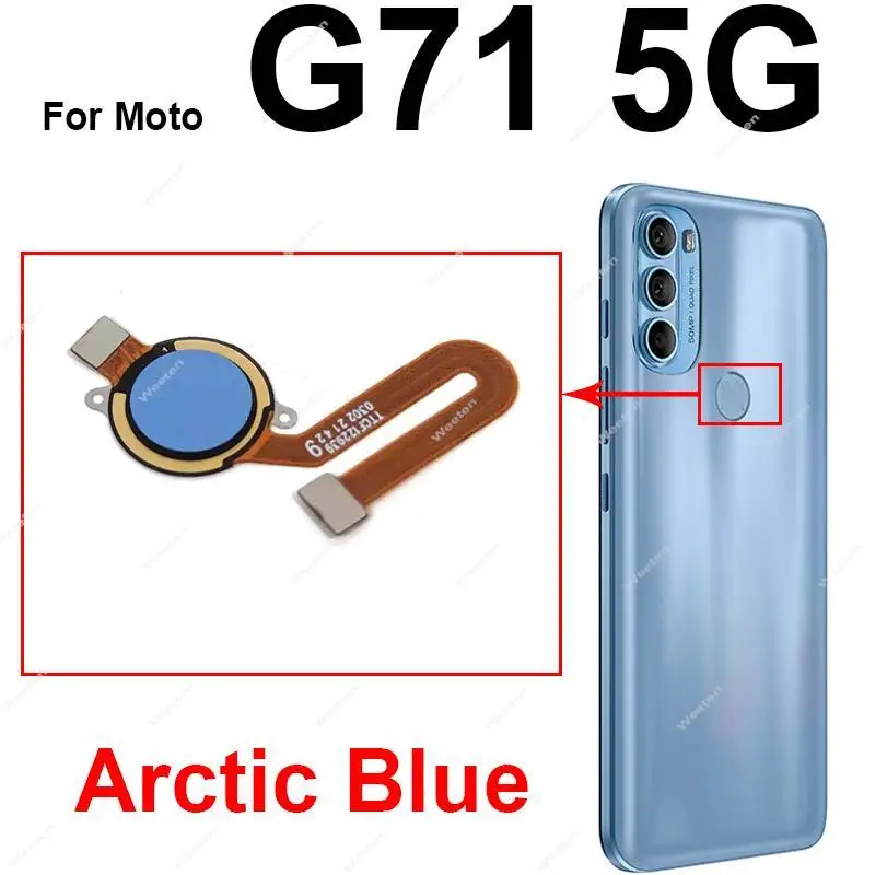 For Motorola Moto G31 G41 G51 G71 5G Fingerprint Reader Touch ID Sensor Return Key Home Button Flex Cable Replacement