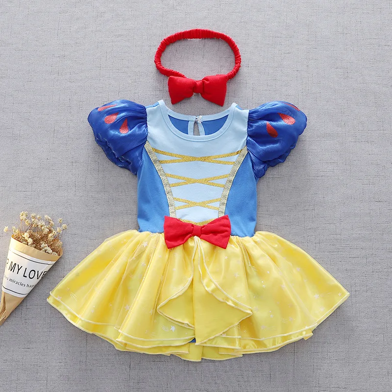 Summer 2025 Fancy Toddler Baby Girl Party Clothes Halloween Christmas Newborn Role Play Fairy Princess Romper Infant Jumpsuits