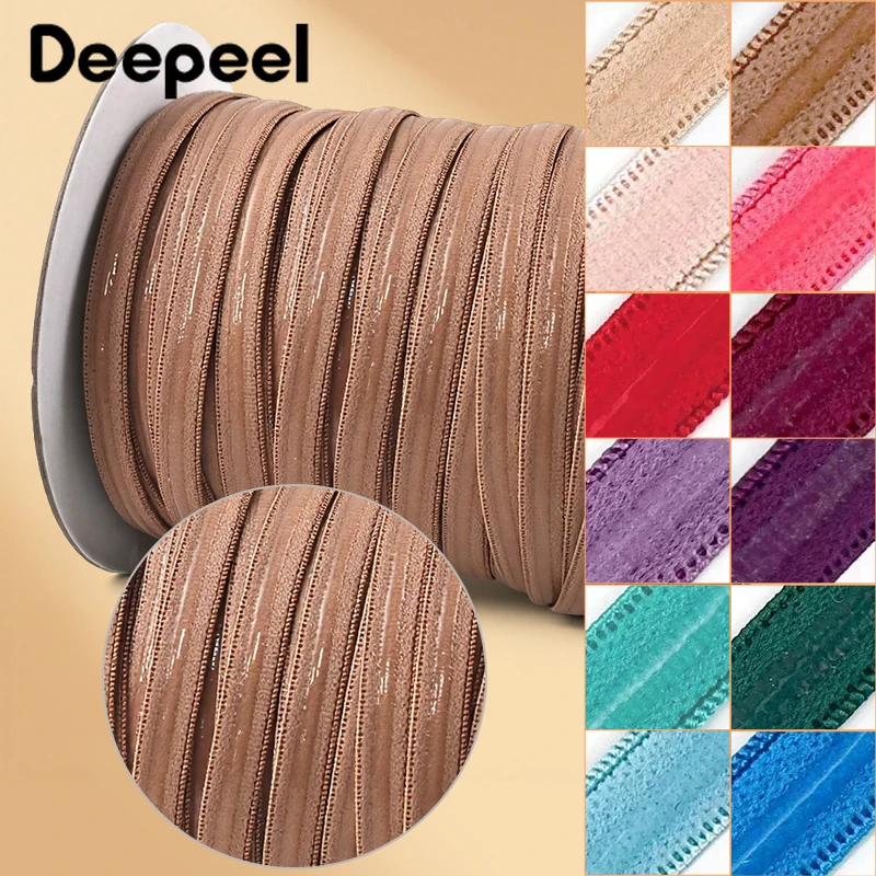 2/5/10 Meter 10mm Rutschfestes Elastisches Band BH-Unterwäsche-Gurt Stretch Silikon-Gummibänder Gürtelbänder Nähzubehör