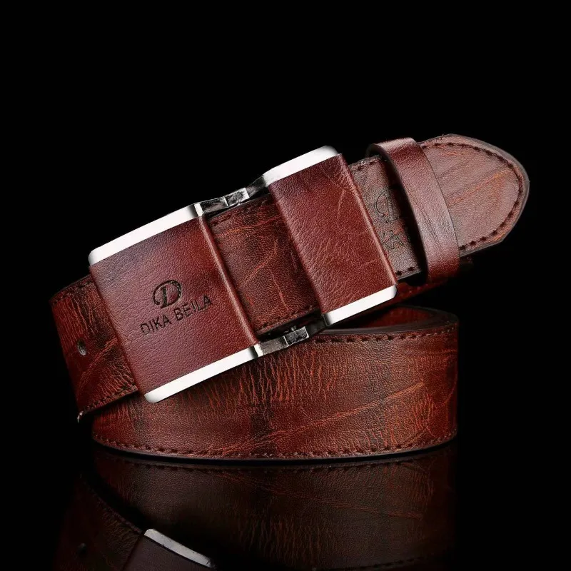 

Hot Selling New Product Men's Smooth Buckle Business Casual Belt Korean Version of Fashionable Youth Men's Belt