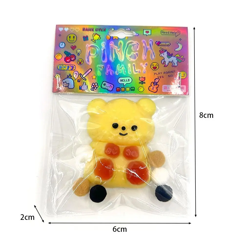 1Pcs New New Fidget Butter Bear Pinching Toy Silicone Creamy Squeeze Toy Simulation Super Soft Stress Relief Toy