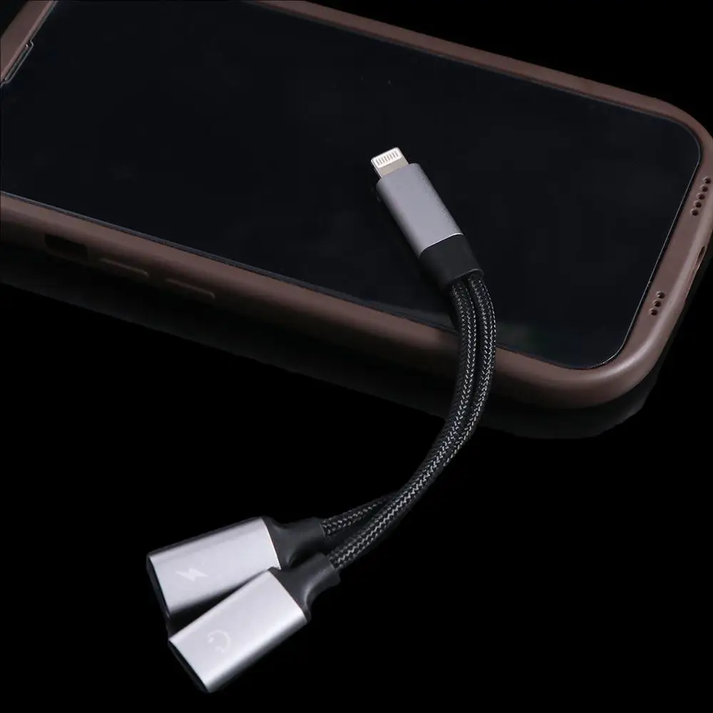 Простое управление Разветвитель кабеля AUX 3 5 мм Разъем 2 в 1 Аудиоадаптер IOS «папа-мама» для зарядки планшета IOS на 3,5 мм