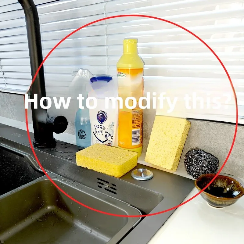 

Kitchen Sink Drain Ra Wall Mounted Storage elf No Drilling Required Cloth Drng Stand Faucet Holder Household Organizer