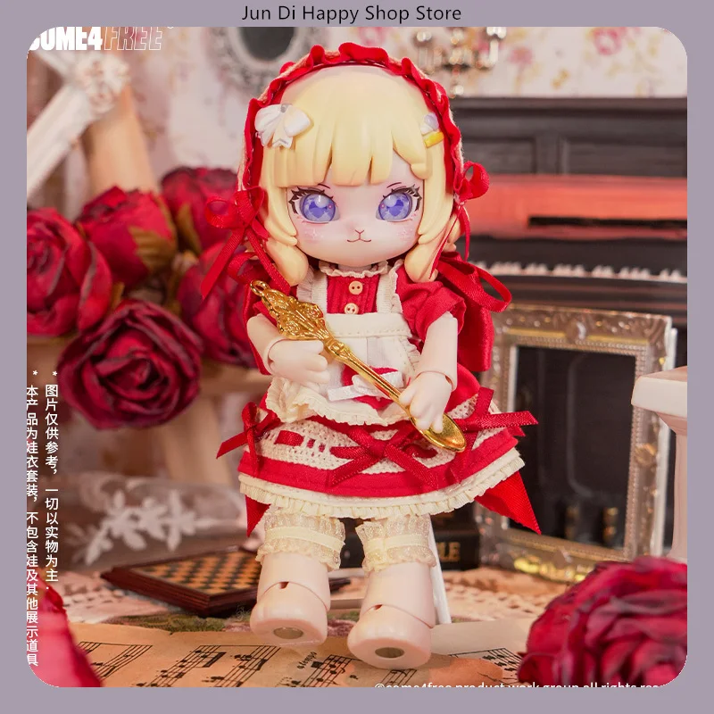 

COME4FREE Valentine's Sweet Date BJD Doll Clothes 1/12 Dress Outfit for OB11 Doll Dress Suit