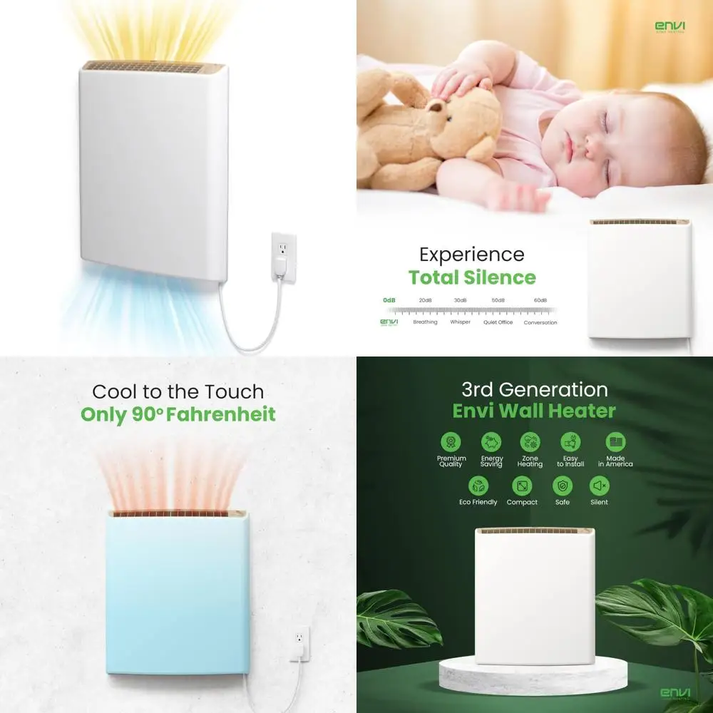 

Indoor Energy-Saving Plug-in Electric Wall Heaters with 24/7 Safety Sensor and Patented Silent Operation