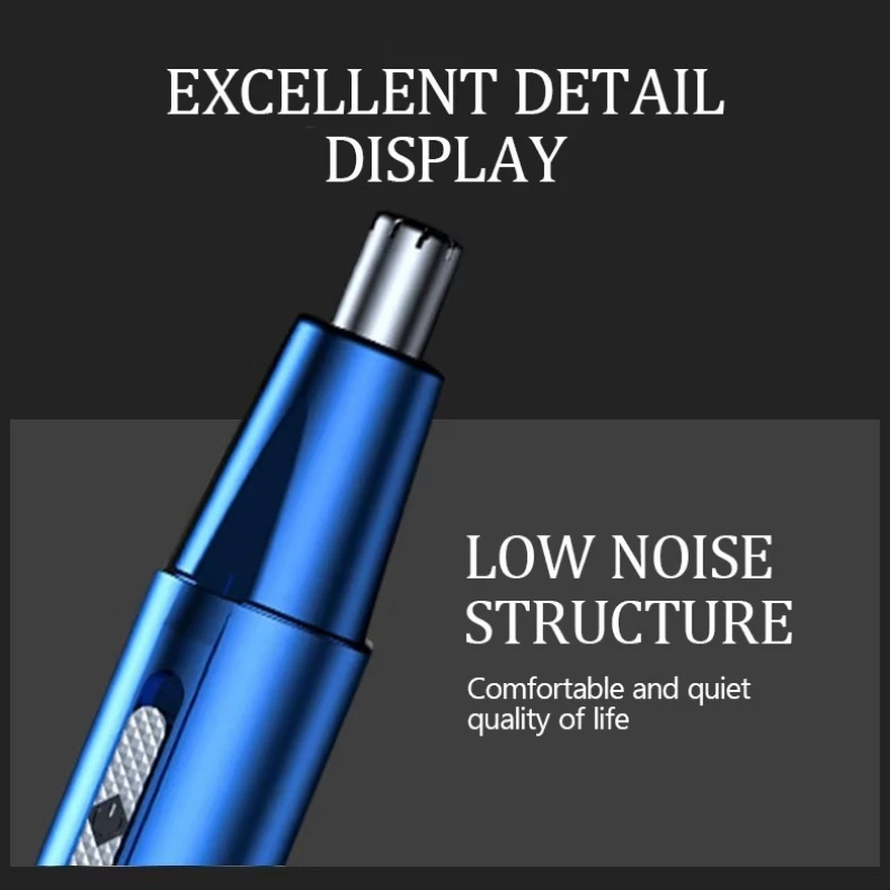 1Pcs Electric Nose Hair Clipper Rechargeable Multi-kinetic Shaving Two-in-one Unisex Fully Automatic Washable Trimmer