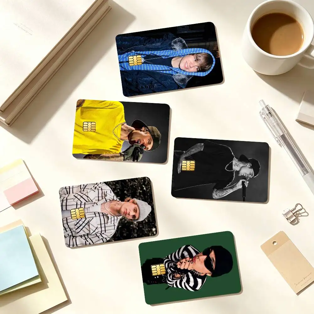R-Retro Western Pop Singer Justin Bieber  Credit Card HD Stickers Game Card Decal Small Chip Waterproof Sticker Gift