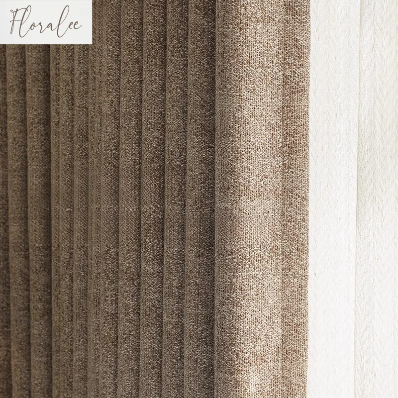Cream Curtains High Blackout Curtains for Living Room Bedroom Cashmere Texture French Style Light Luxury High-end Customization