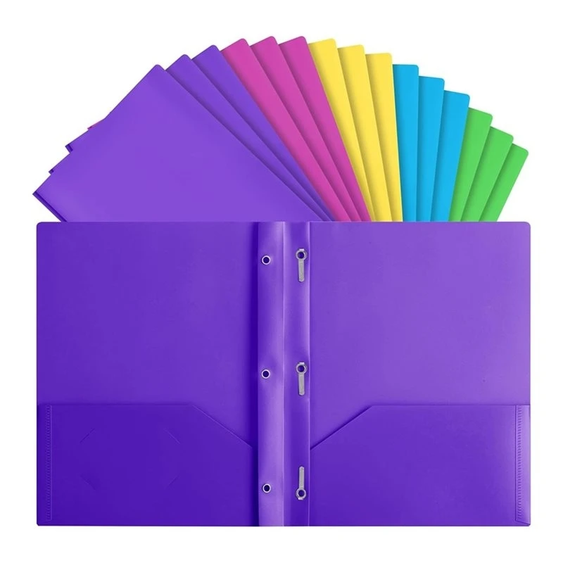 delicate-texture-plastic-water-resistant-pocket-folders-15-pack-letter-size-with-fasteners-for-home-for-school-work-storage