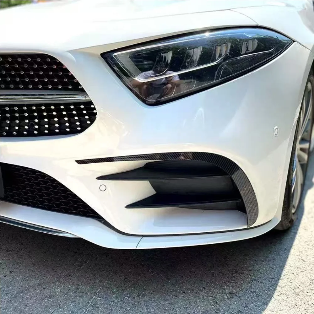 For Mercedes-Benz CLS Class C257 AMG Line 2018-2021 Duck Wing Body Kit Front Bumper Spoiler Fog Light Grille Decoration