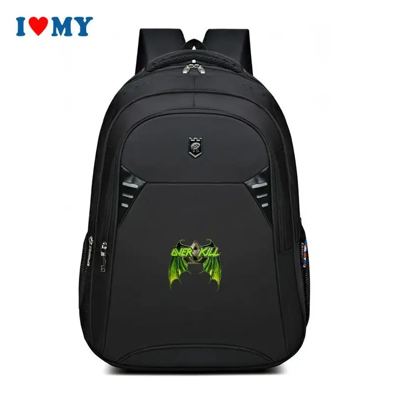 

Black EVER KILL Graphic Backpack for Men Women, Large Capacity Sport Rucksack, Multi-Compartment Daypack