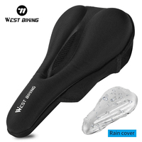 WEST BIKING Road Bike Saddle Cover Comfort Silicone Gel Seat Cushion Anti-slip Shockproof Mountain Cycling Bicycle Seat Cover