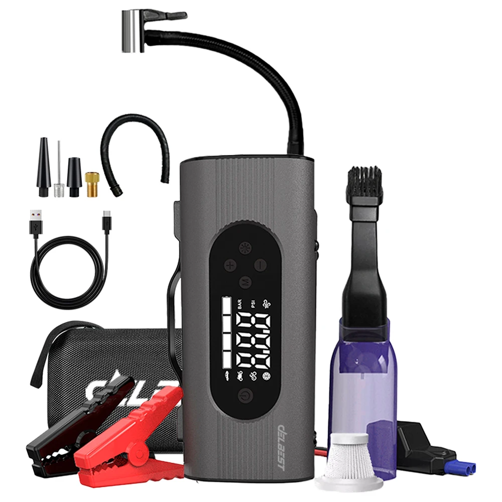 

23800mah Handheld Vacuum Cordless Car Vacuum 12V Car Jump Starter Power Bank With Air Pump