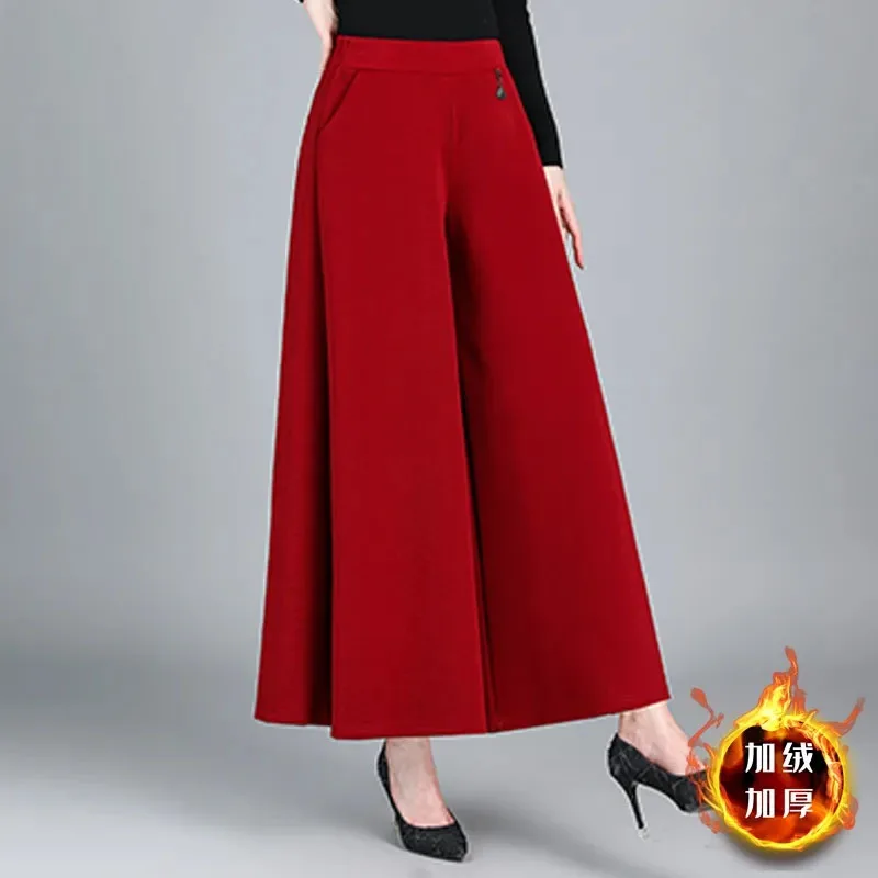 

2025 женские повседневные широкие брюки, осень-зима, женские свободные брюки с высокой талией, корейские женские высококачественные брюки большого размера 5XL