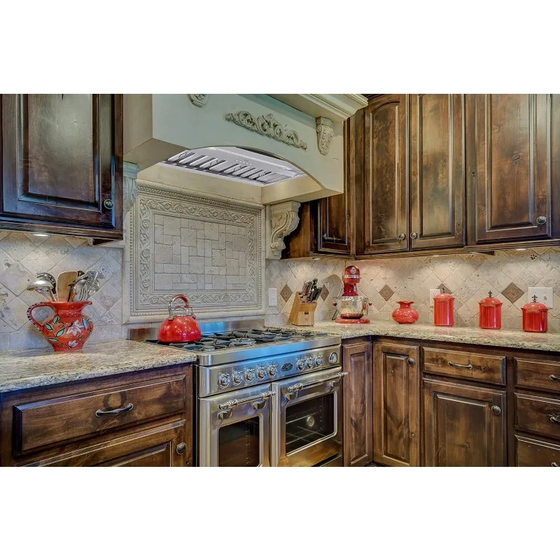 Heißer Verkauf Plug-in Dunstabzugshauben 30 "Edelstahl 3-geschwindigkeit Mechanische Druckknopf Helle LED-Leuchten Beleuchten Kochzone