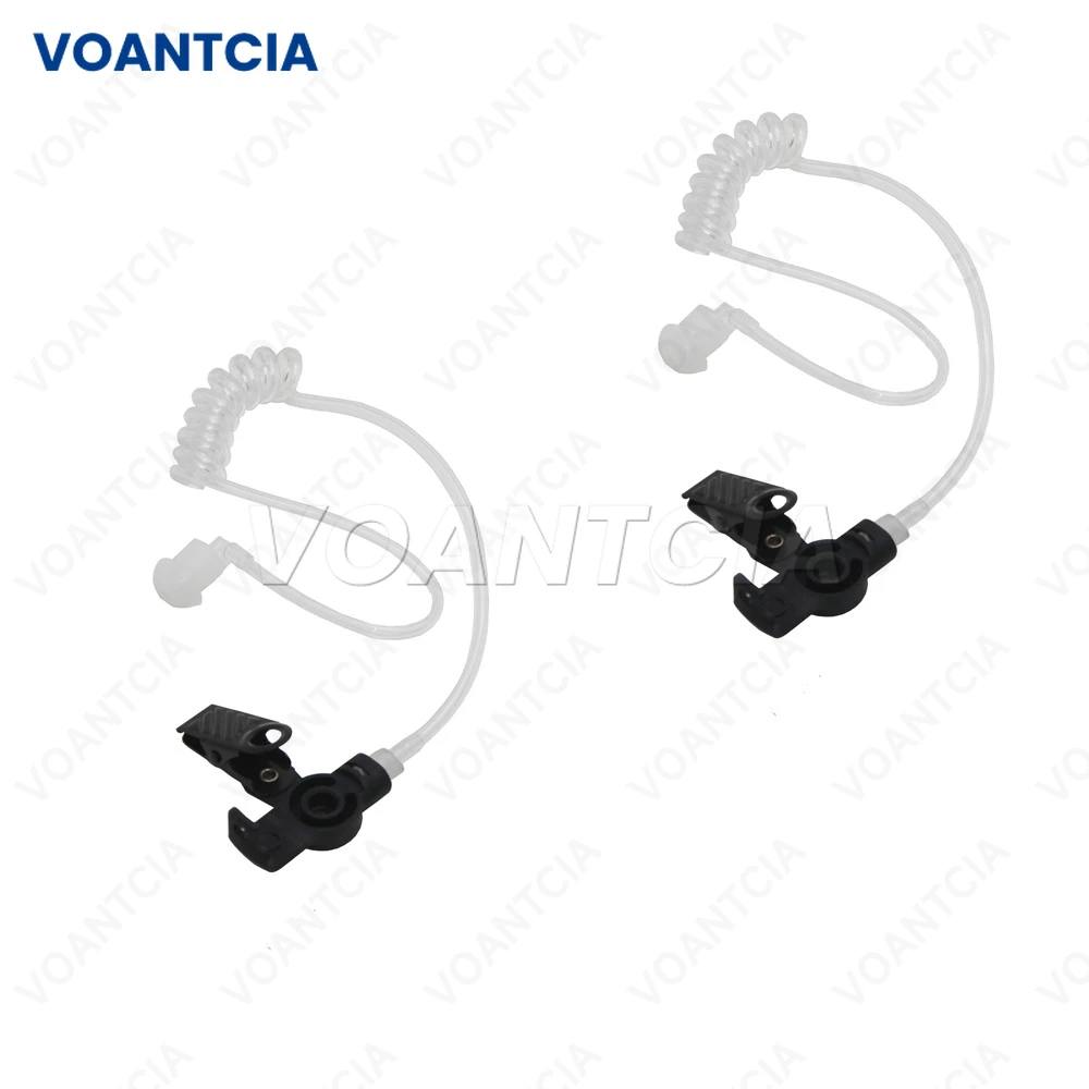 2sets Transparent Coil Acoustic Air Tube Earplug Replacement for Radio Earpiece Headset Drop Shipping for Motorola