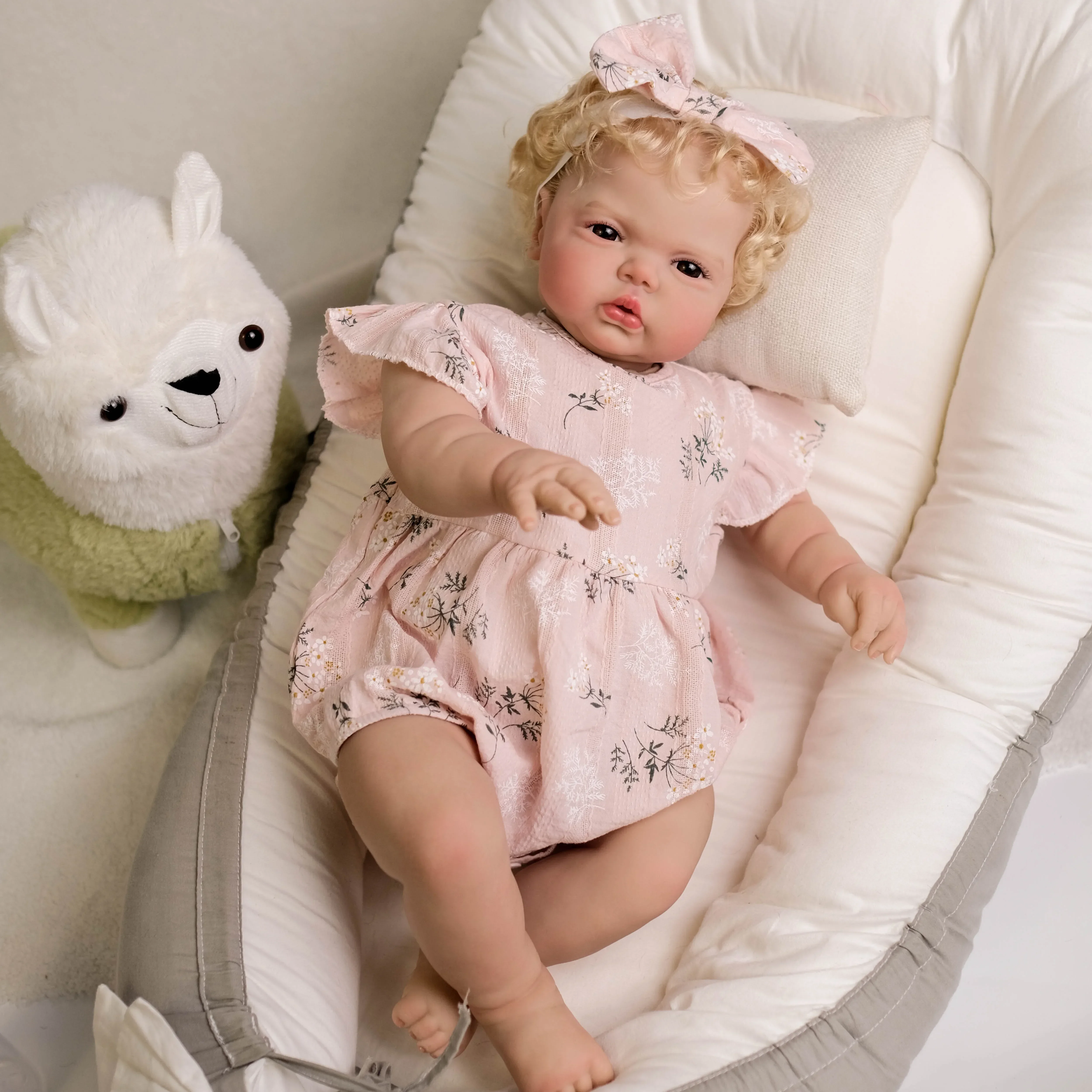 

DLS 24inch Soft Body Awake Pickle Reborn Baby Toddler Doll Lifelike Painting with Visible Veins High Quality Doll