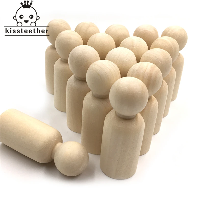 20pcs Unfinished Solid Hardwood Doll Bodies Quality People Shapes Great for Arts and Crafts Birch  Maple Wooden Man