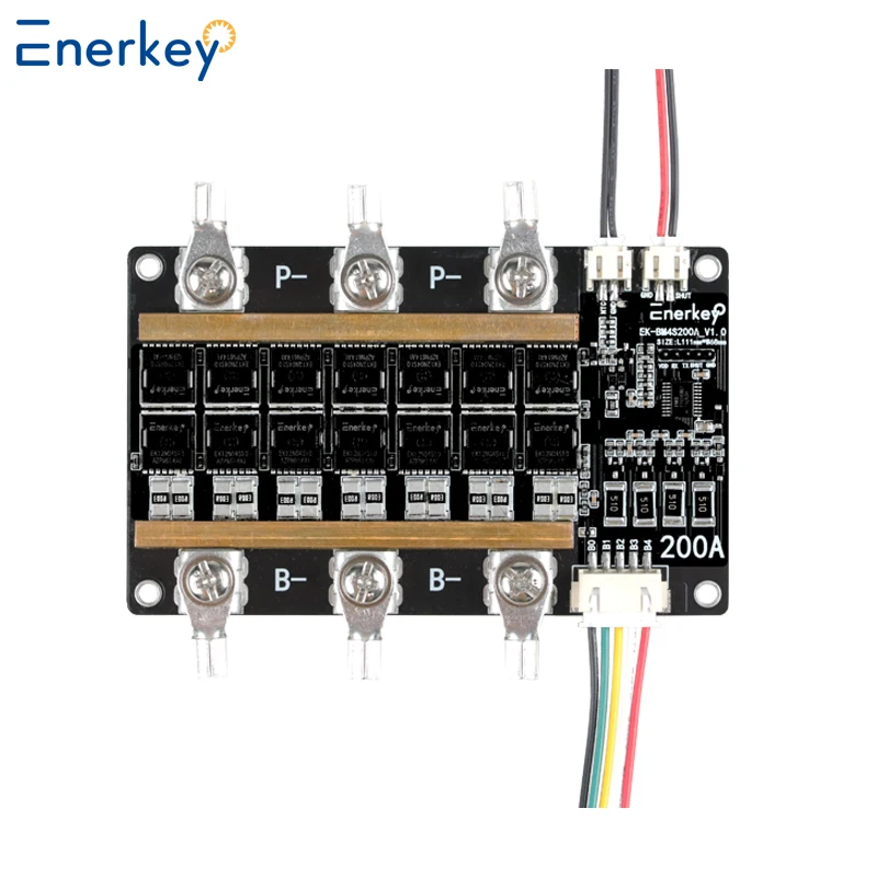 Enerkey Li-ion/Lto/Lifepo4 BMS 4S 12V 200A Peak 600A carte de Protection PCB au Lithium avec Balance 3.7V 18650 batterie BMS