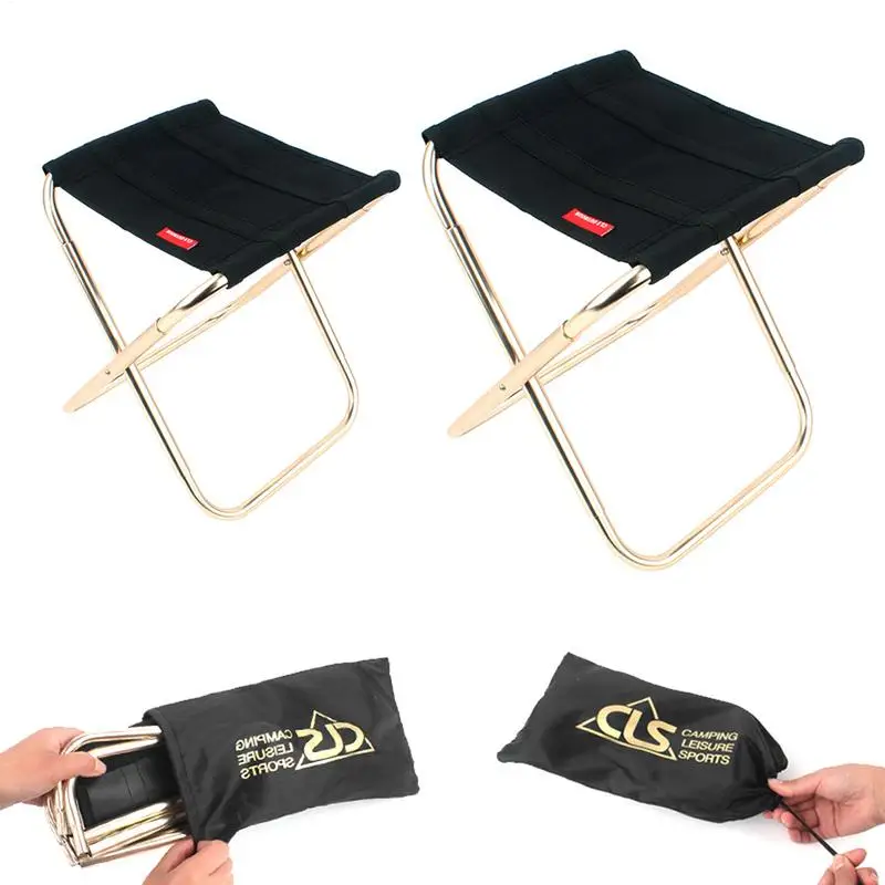 

Portable Folding Camping Chair Outdoor Camping Chairs Beach Fishing Chair Ultralight Travel Leisure Hiking Picnic Seat Tool