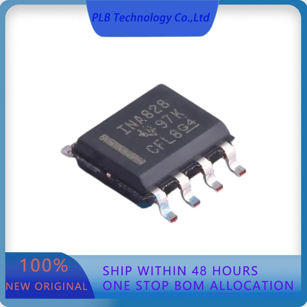 5PCS/LOT INA828IDR INA828  150pA 20uV 1.2V/us 1.0 SOIC-8 Instrumentation Amplifiers Original Stock