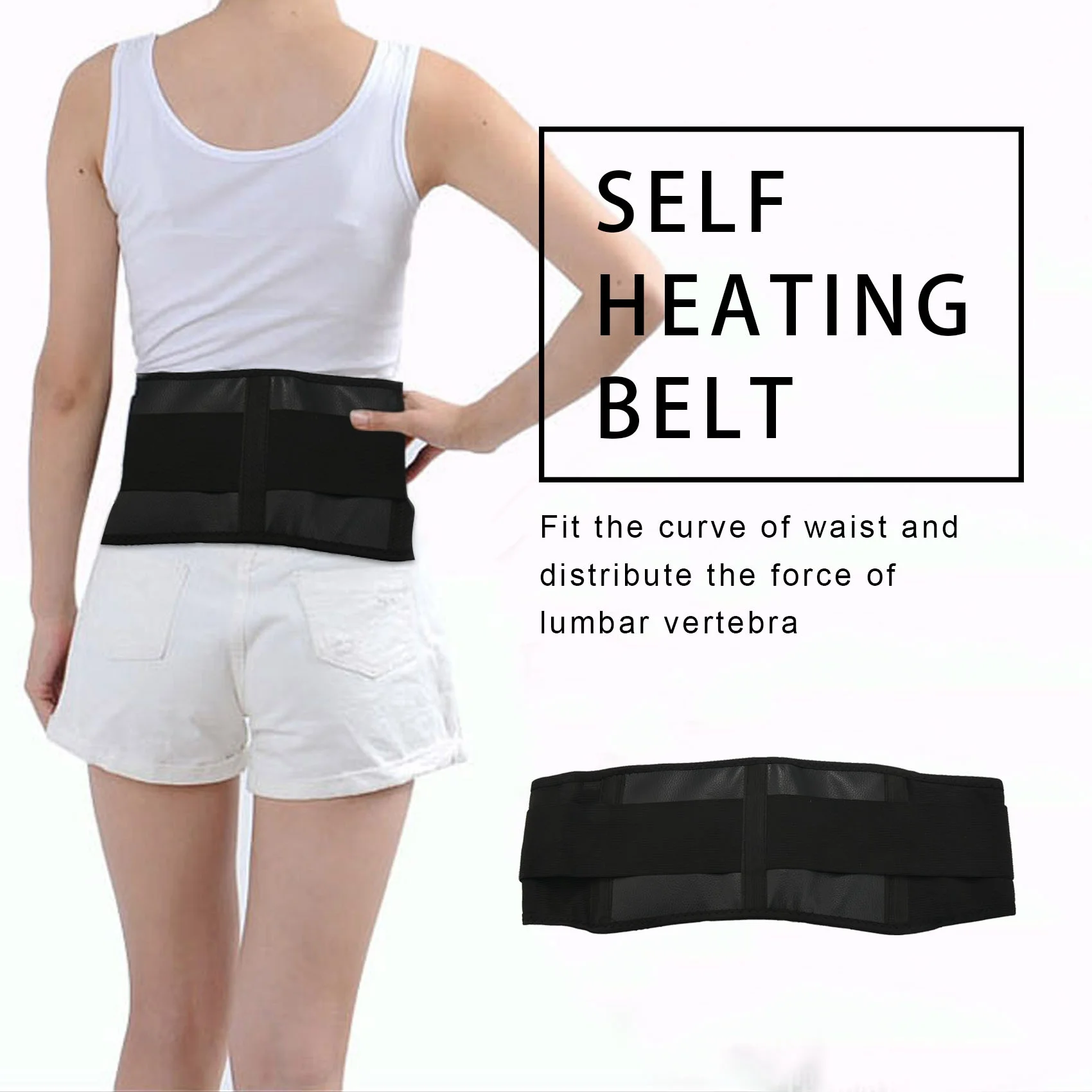 Adjustable Waist Tourmaline Self Heating Magnetic Therapy Back Waist Support Belt Lumbar Brace Massage Band Health Care XL