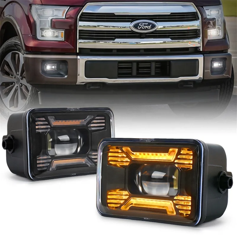 

OVOVS Front Bumper Truck 12v White Led Fog Light For 2015 2019 Ford F150