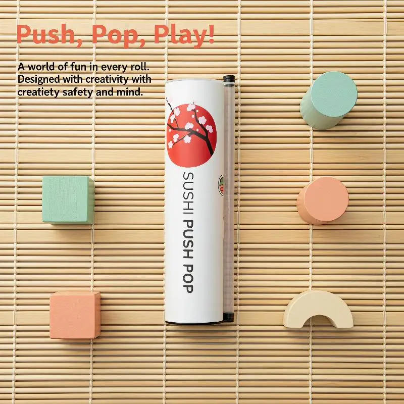 1Pc Food Grade Sushi Paper Tube Sushi Push Mold Quick Sushi Maker DIY Sushi Roller For Home Restaurant Cuisine Making Tool.