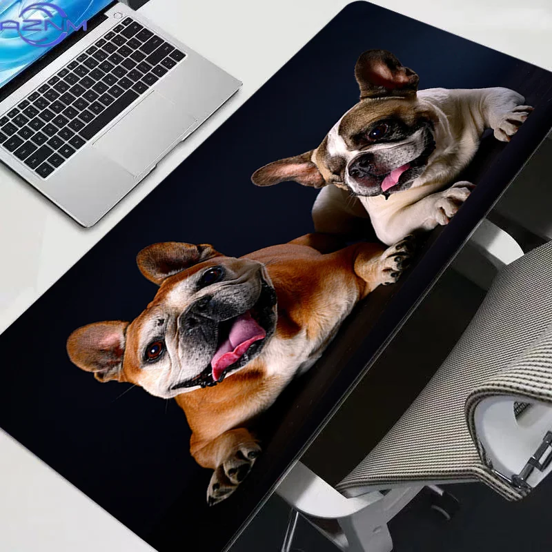 Mouse Pad Bulldog realistic Gaming Accessories PC Gamer alfombrilla xxl Computer Desk Mat Laptop Varmilo Keyboard Mousepad