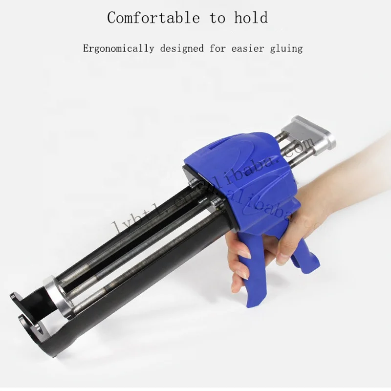 380ML 10:1 手動コーキングガン ダブルカートリッジ シリコン接着剤ガン