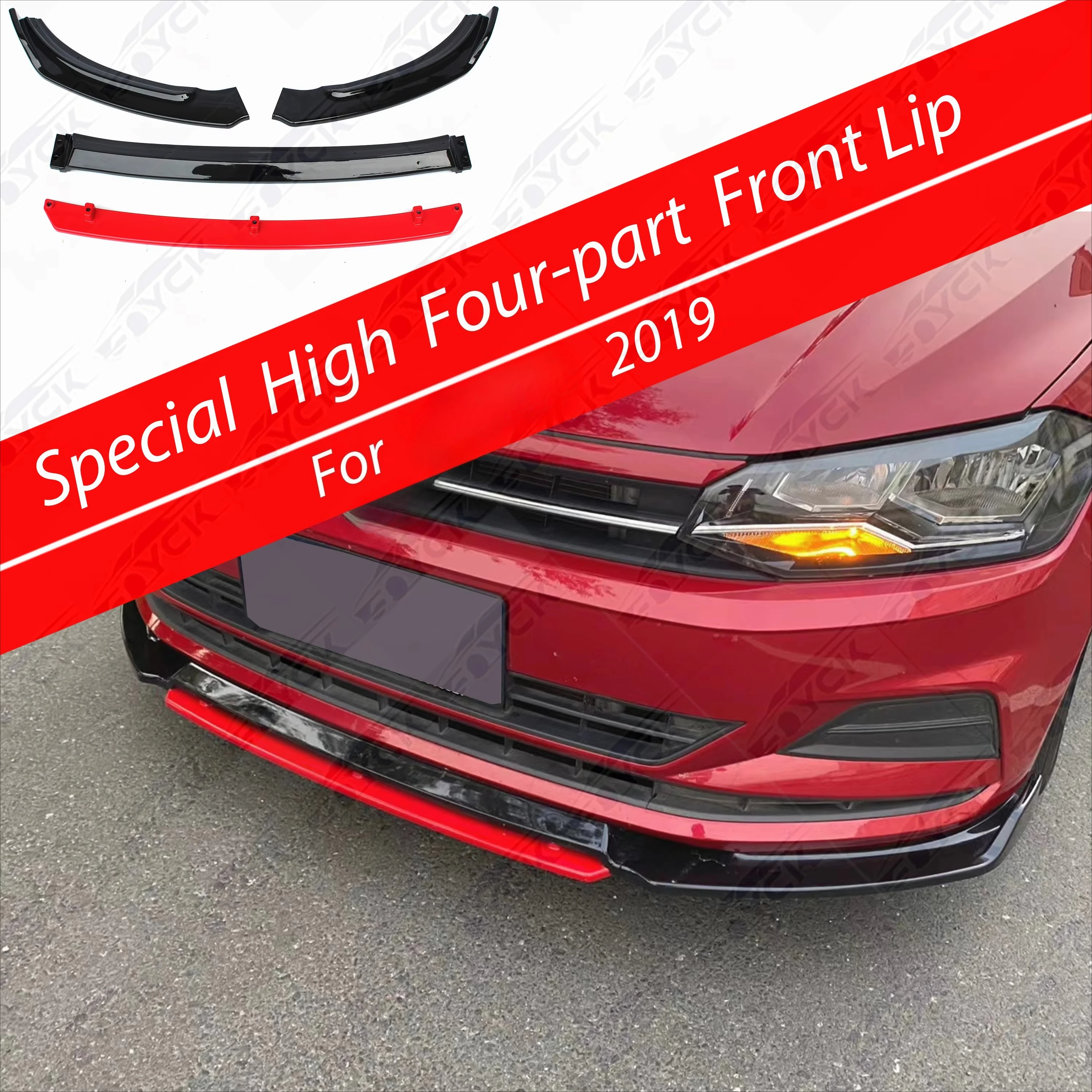 

Body Kits Splitter Front Lips Car Accessories for 19 Modified Four Section Front Lip