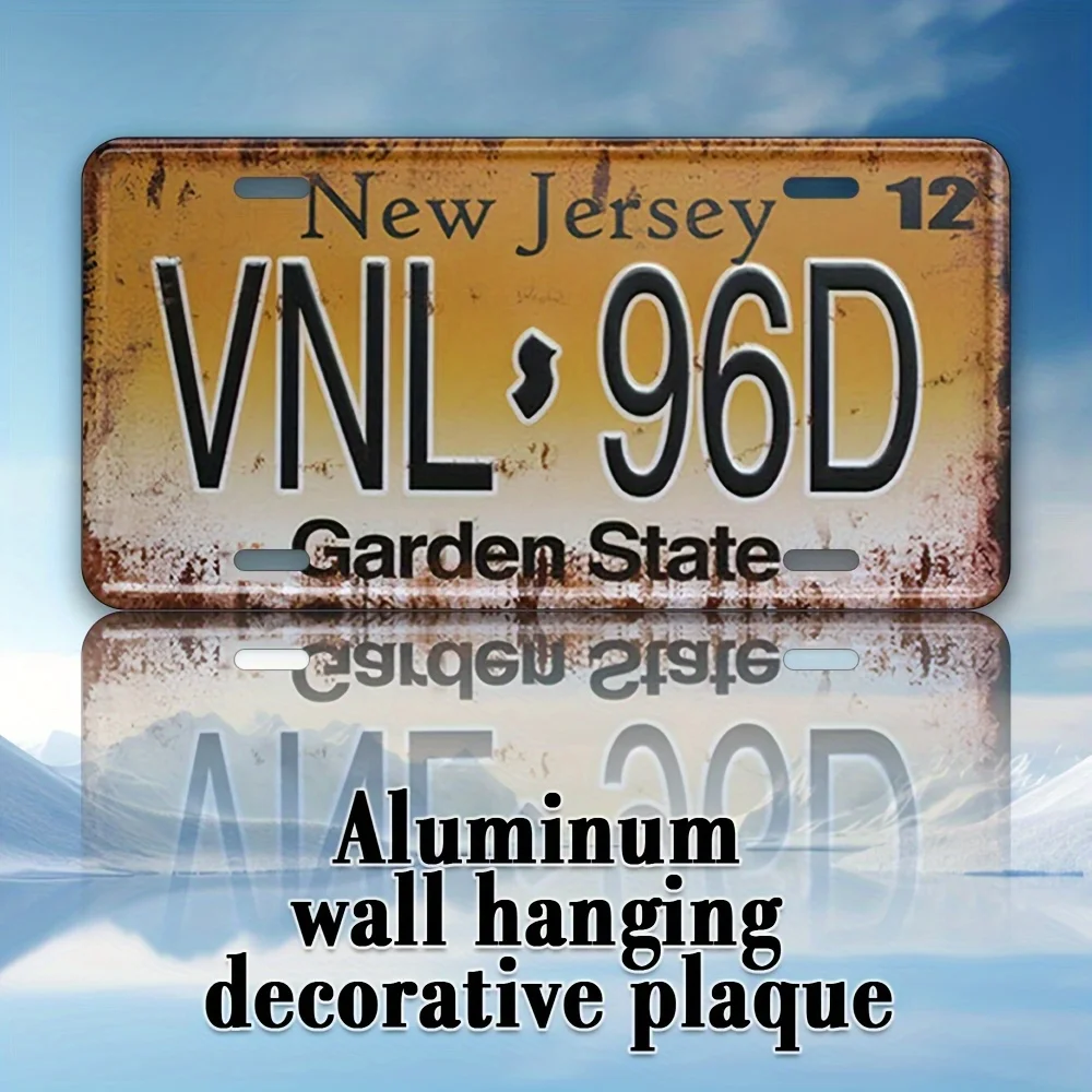 New Jersey Garden State Metal Sign -  Rustic Wall Decor, Suitable for Home, Garage, Cafe, Bar & Outdoor Artistic Plaque