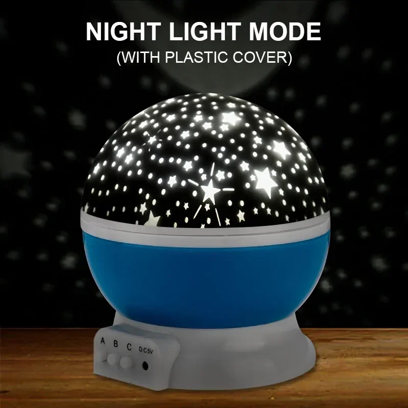 Star Projector Lamp Moon Galaxy Children Bedroom LED Night Light Baby Lamp Decor Rotating Starry Projector Table Lamp Gift
