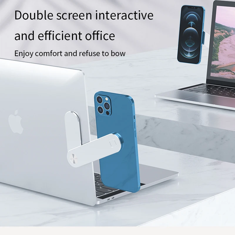 Laptop Screen Support Holder Magnetic Folding Holder Side Mount Tablet Phone Stand Adjustable Display Desktop Bracket