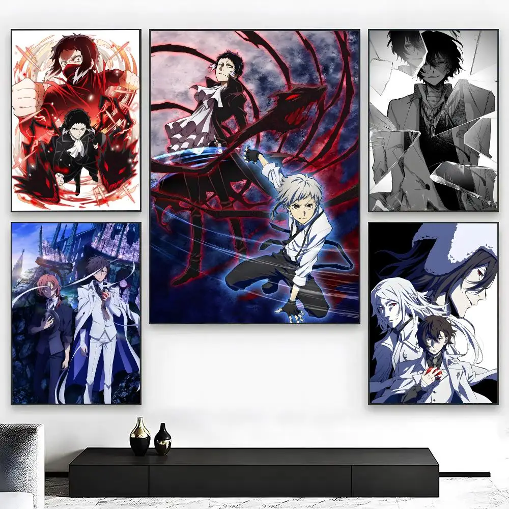 Bungo Stray Dogs Poster Wall Art Print Removable Water-Resistant Home Decor For Bedroom Apartment Gift