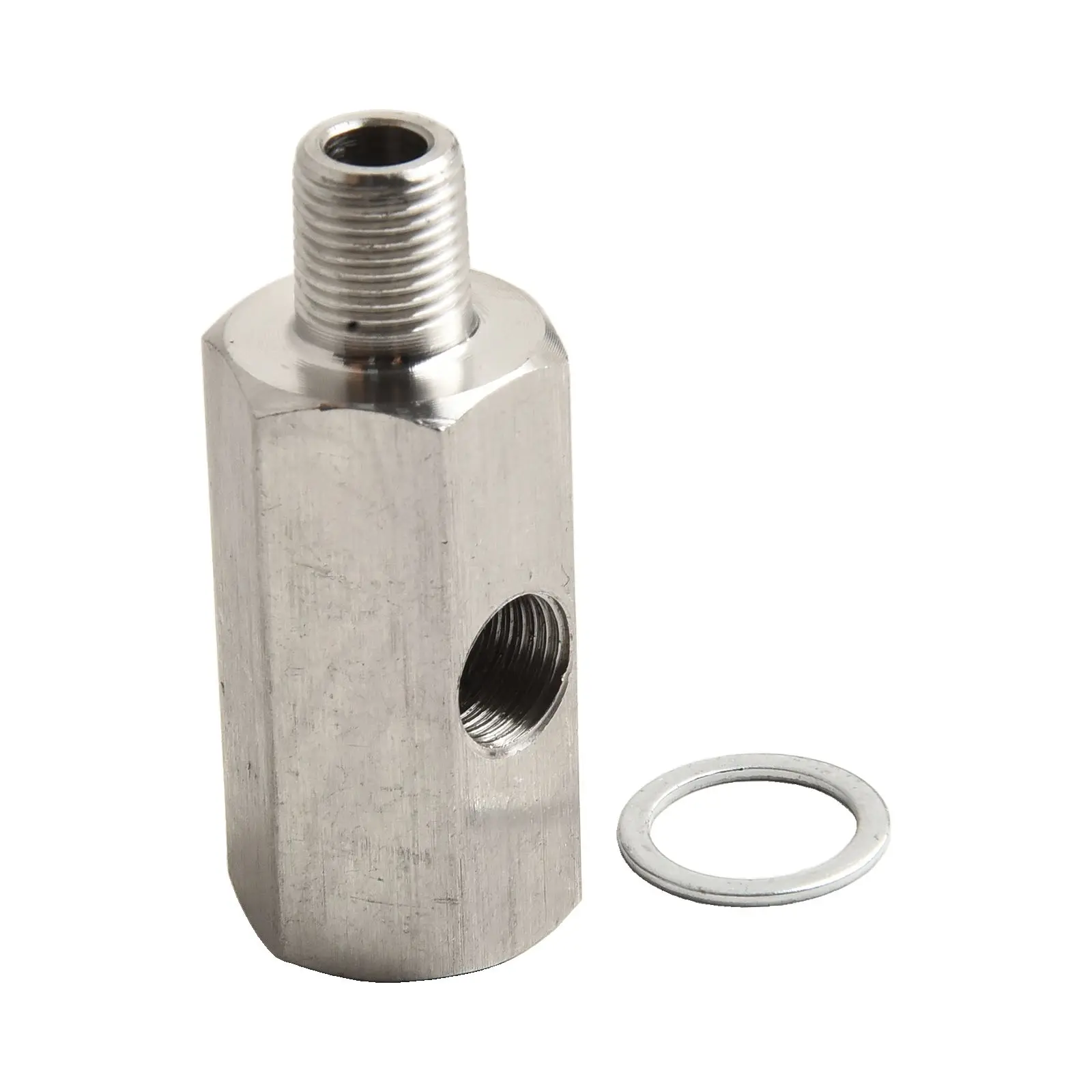 1pc Turbo Adapter Fitting Tee to NPT Oil Pressure Supply 1/8inch Accessories Sensor Stainless steel Portable Useful