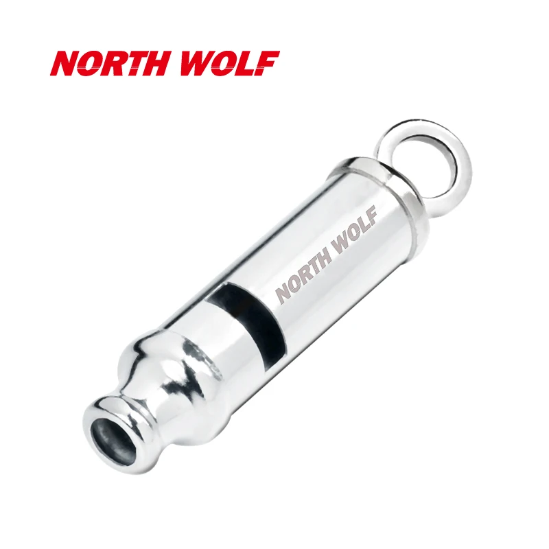 Hot High Frequency 120 Decibel Lifesaving Metal Outdoor Survival Camping North Wolf Whistle EDC Tools 2-tone Emergency / NR063