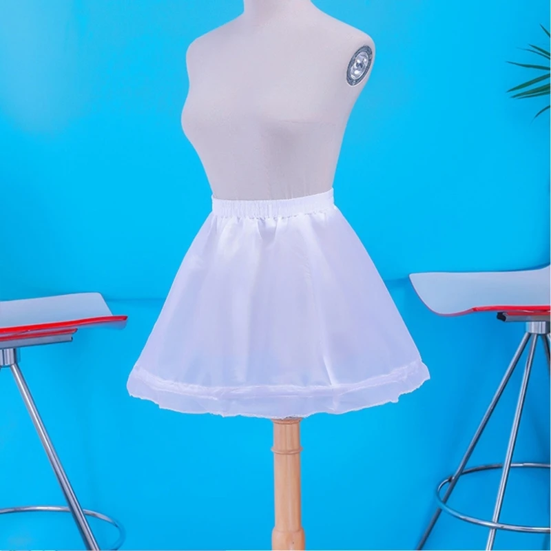 Sous-jupe crinoline pour petite fille, jupon trapèze, robe Lolita avec cerceau, sous-jupe courte