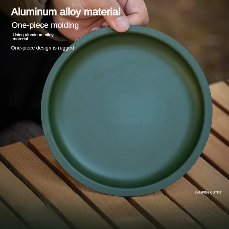 

Aluminum Alloy Dining Dish Outdoor Camping Picnic Tray Dirt Proof Kitchen Bar Tableware Fruit Snack Plate Kitchen Accessories
