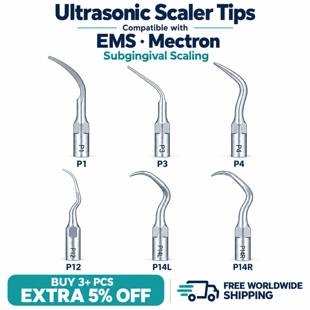 For EMS, Mectron, W&H, Woodpecker, Refine MaxPiezo 7+ Dental Ultrasonic Perio Upgrade Scaling Kit Scaler Tips P1 P3 P4 P12 P14L