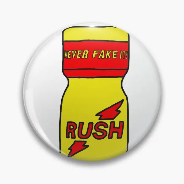 Poppers Rush Sticker Soft Button Pin Lover Funny Metal Creative Gift Cute Hat Clothes Decor Badge Brooch Fashion Cartoon