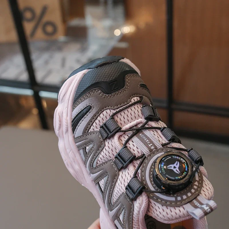 

2026 Pink Sneakers for Kids Breathable Anti-slippery Shoes for Boys School Running Shoes Boys Girls Children Chunky-sole Shoes