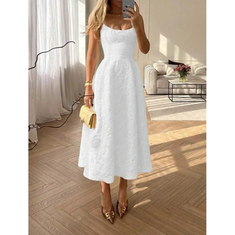 

Ele Pure Color Faionable Dance Dr 34275 High End Cross Border New Model Seven Sve Length Autumn Season Casual Spo...